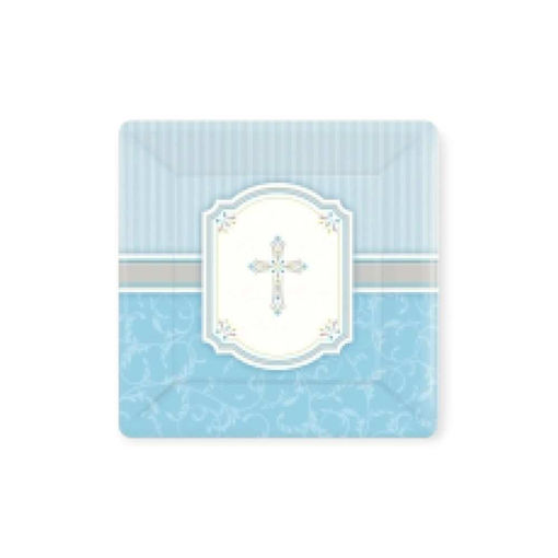 Picture of BLESSINGS BLUE PAPER PLATE SMALL - 8PK